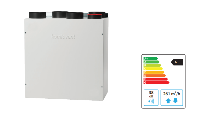 Rotacinis rekuperatorius Komfovent Domekt R 200 V C8 nuotrauka